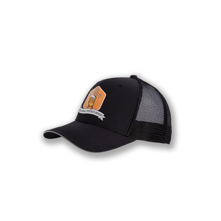 Brooks DISCOVERY TRUCKER Running Hat Womens Canada - Black/White/Green/Orange/Run Hoppy/Deschutes (W